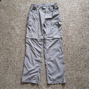 The North Face Pants Womens 10 Beige Convertible Hiking Cargo Zip Off Vintage